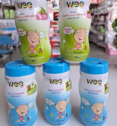 دستمال مرطوب 70 برگی استوانه ای کودک Wee